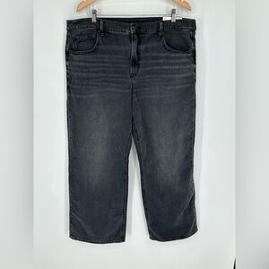 American Eagle BLACK BLAZE Women's Sz 18 34W Strigid Stovepipe Jeans Denim Z8